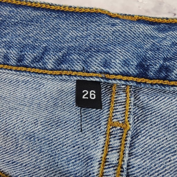 Re/Done Jeans 90's High Rise Loose Long Split Hem Size 26 Vintage Flow NWT $295 - Picture 7 of 14